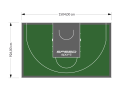 139M2/926X1504CM ZIELONO-GRAFITOWE BOISKO DO KOSZYKÓWKI 3X3 SPEEDSPORT HEXA POWER PRO