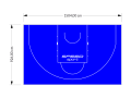 139M2/926X1504CM NIEBIESKIE BOISKO DO KOSZYKÓWKI 3X3 SPEEDSPORT HEXA POWER PRO