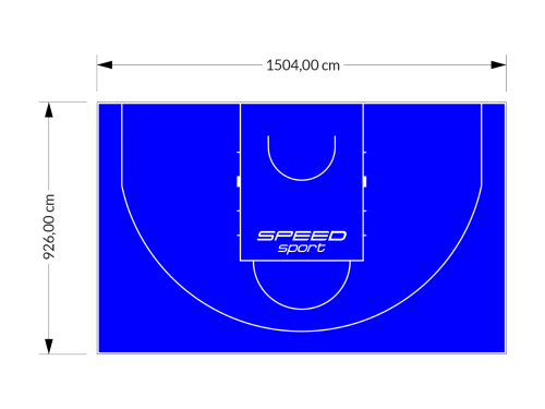 139M2/926X1504CM NIEBIESKIE BOISKO DO KOSZYKÓWKI 3X3 SPEEDSPORT HEXA POWER PRO