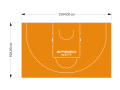 139M2/926X1504CM POMARAŃCZOWE BOISKO DO KOSZYKÓWKI 3X3 SPEEDSPORT HEXA POWER PRO