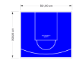28M2/500X561CM NIEBIESKIE BOISKO DO KOSZYKÓWKI SPEEDSPORT HEXA POWER PRO