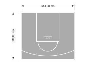 28M2/500X561CM SZARE BOISKO DO KOSZYKÓWKI SPEEDSPORT HEXA POWER PRO