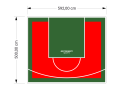 30M2/500X592CM CZERWONO-ZIELONE BOISKO DO KOSZYKÓWKI SPEEDSPORT HEXA POWER PRO