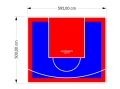 30M2/500X592CM NIEBIESKO-CZERWONE BOISKO DO KOSZYKÓWKI SPEEDSPORT HEXA POWER PRO