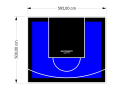 30M2/500X592CM NIEBIESKO-CZARNE BOISKO DO KOSZYKÓWKI SPEEDSPORT HEXA POWER PRO