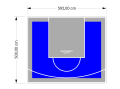 30M2/500X592CM NIEBIESKO-SZARE BOISKO DO KOSZYKÓWKI SPEEDSPORT HEXA POWER PRO