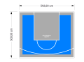 30M2/500X592CM BŁĘKITNO-SZARE BOISKO DO KOSZYKÓWKI SPEEDSPORT HEXA POWER PRO