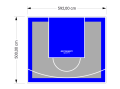 30M2/500X592CM SZARO-NIEBIESKIE BOISKO DO KOSZYKÓWKI SPEEDSPORT HEXA POWER PRO