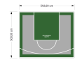 30M2/500X592CM SZARO-ZIELONE BOISKO DO KOSZYKÓWKI SPEEDSPORT HEXA POWER PRO