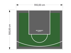 30M2/500X592CM ZIELONO-GRAFITOWE BOISKO DO KOSZYKÓWKI SPEEDSPORT HEXA POWER PRO