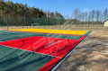 SŁUP PIŁKOCHWYTU NAROŻNY 80x80x3 L=3800 STALOWY OCYNKOWANY