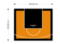 30M2/500X592CM POMARAŃCZOWO-CZARNE BOISKO DO KOSZYKÓWKI SPEEDSPORT HEXA POWER PRO