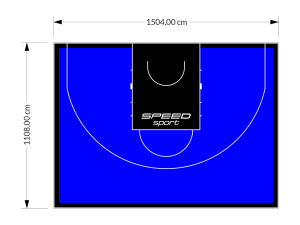 167M2/1108x1504CM NIEBIESKO-CZARNE BOISKO DO KOSZYKÓWKI 3X3 SPEEDSPORT HEXA POWER PRO