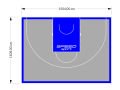 167M2/1108x1504CM SZARO-NIEBIESKIE BOISKO DO KOSZYKÓWKI 3X3 SPEEDSPORT HEXA POWER PRO