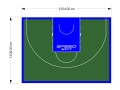 167M2/1108x1504CM ZIELONO-NIEBIESKIE BOISKO DO KOSZYKÓWKI 3X3 SPEEDSPORT HEXA POWER PRO
