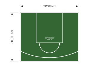 30M2/500X592CM ZIELONE BOISKO DO KOSZYKÓWKI SPEEDSPORT HEXA POWER PRO