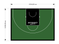 167M2/1108x1504CM ZIELONO-CZARNE BOISKO DO KOSZYKÓWKI 3X3 SPEEDSPORT HEXA POWER PRO