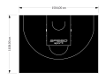167M2/1108x1504CM CZARNE BOISKO DO KOSZYKÓWKI 3X3 SPEEDSPORT HEXA POWER PRO