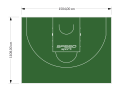 167M2/1108x1504CM ZIELONE BOISKO DO KOSZYKÓWKI 3X3 SPEEDSPORT HEXA POWER PRO