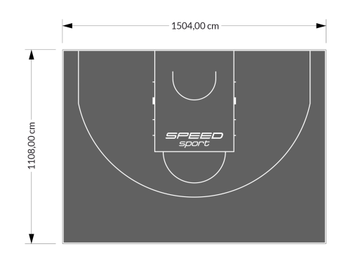 167M2/1108x1504CM GRAFITOWE BOISKO DO KOSZYKÓWKI 3X3 SPEEDSPORT HEXA POWER PRO