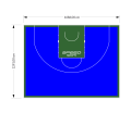 217M2/1291x1686CM NIEBIESKO-ZIELONE BOISKO DO KOSZYKÓWKI 3X3 SPEEDSPORT HEXA POWER PRO
