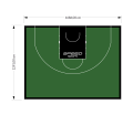 217M2/1291x1686CM ZIELONO-CZARNE BOISKO DO KOSZYKÓWKI 3X3 SPEEDSPORT HEXA POWER PRO