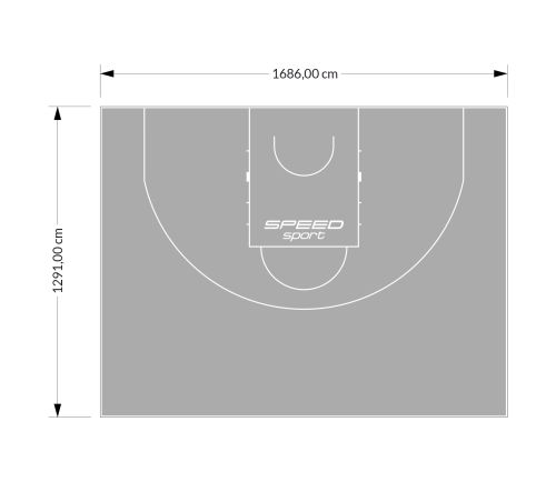 217M2/1291x1686CM SZARE BOISKO DO KOSZYKÓWKI 3X3 SPEEDSPORT HEXA POWER PRO