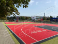 167M2/1108x1504CM CZERWONO-CZARNE BOISKO DO KOSZYKÓWKI 3X3 SPEEDSPORT HEXA POWER PRO