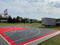 217M2/1291x1686CM GRAFITOWO-CZERWONE BOISKO DO KOSZYKÓWKI 3X3 SPEEDSPORT HEXA POWER PRO