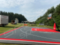 217M2/1291x1686CM GRAFITOWO-CZERWONE BOISKO DO KOSZYKÓWKI 3X3 SPEEDSPORT HEXA POWER PRO