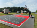 217M2/1291x1686CM GRAFITOWO-CZERWONE BOISKO DO KOSZYKÓWKI 3X3 SPEEDSPORT HEXA POWER PRO