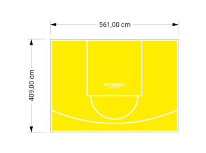 23M2/409X561CM ŻÓŁTE BOISKO DO KOSZYKÓWKI SPEEDSPORT HEXA POWER PRO