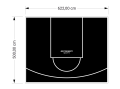 31M2/500X622CM CZARNE BOISKO DO KOSZYKÓWKI SPEEDSPORT HEXA POWER PRO