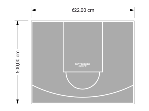 31M2/500X622CM SZARE BOISKO DO KOSZYKÓWKI SPEEDSPORT HEXA POWER PRO