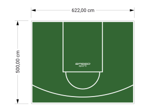 31M2/500X622CM ZIELONE BOISKO DO KOSZYKÓWKI SPEEDSPORT HEXA POWER PRO