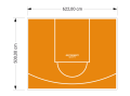 31M2/500X622CM POMARAŃCZOWE BOISKO DO KOSZYKÓWKI SPEEDSPORT HEXA POWER PRO