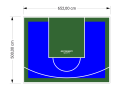 33M2/500X652CM NIEBIESKO-ZIELONE BOISKO DO KOSZYKÓWKI SPEEDSPORT HEXA POWER PRO