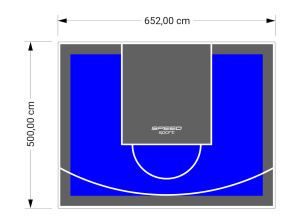 33M2/500X652CM NIEBIESKO-GRAFITOWE BOISKO DO KOSZYKÓWKI SPEEDSPORT HEXA POWER PRO