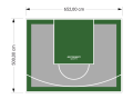 33M2/500X652CM SZARO-ZIELONE BOISKO DO KOSZYKÓWKI SPEEDSPORT HEXA POWER PRO