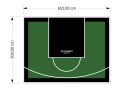 33M2/500X652CM ZIELONO-CZARNE BOISKO DO KOSZYKÓWKI SPEEDSPORT HEXA POWER PRO