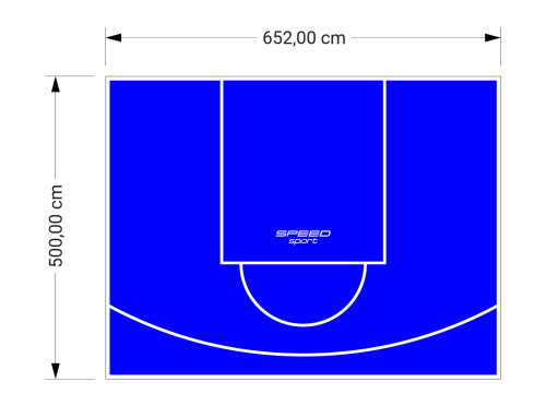 33M2/500X652CM NIEBIESKIE BOISKO DO KOSZYKÓWKI SPEEDSPORT HEXA POWER PRO