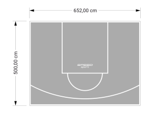 33M2/500X652CM SZARE BOISKO DO KOSZYKÓWKI SPEEDSPORT HEXA POWER PRO