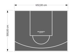 33M2/500X652CM GRAFITOWE BOISKO DO KOSZYKÓWKI SPEEDSPORT HEXA POWER PRO