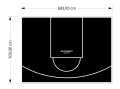 34M2/500X683CM CZARNE BOISKO DO KOSZYKÓWKI SPEEDSPORT HEXA POWER PRO