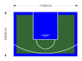 36M2/500X713CM ZIELONO-NIEBIESKIE BOISKO DO KOSZYKÓWKI SPEEDSPORT HEXA POWER PRO