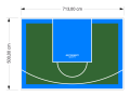 36M2/500X713CM ZIELONO-BŁĘKITNE BOISKO DO KOSZYKÓWKI SPEEDSPORT HEXA POWER PRO