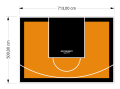 36M2/500X713CM POMARAŃCZOWO-CZARNE BOISKO DO KOSZYKÓWKI SPEEDSPORT HEXA POWER PRO
