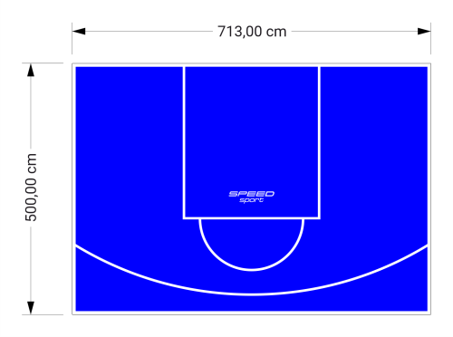 36M2/500X713CM NIEBIESKIE BOISKO DO KOSZYKÓWKI SPEEDSPORT HEXA POWER PRO