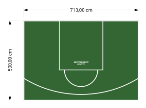 36M2/500X713CM ZIELONE BOISKO DO KOSZYKÓWKI SPEEDSPORT HEXA POWER PRO