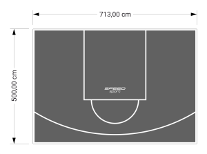 36M2/500X713CM GRAFITOWE BOISKO DO KOSZYKÓWKI SPEEDSPORT HEXA POWER PRO